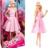 Barbie The Movie Doll, Margot Robbie as, Collectible Doll Wearing Pink and White Gingham Dress with Daisy Chain Necklace