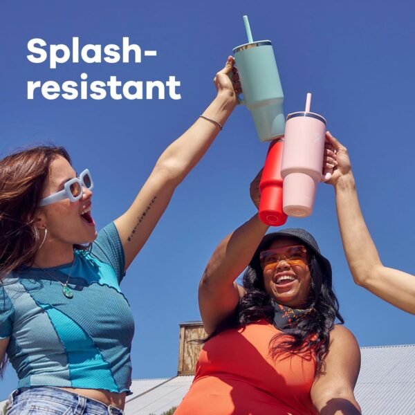 Hydro Flask Travel Tumbler with Handle, Lid and Straw - Insulated Stainless Steel in 40 Oz Trillium