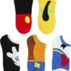 Disney Women's Mickey Mouse 5 Pack No Show Socks