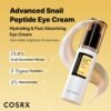 COSRX Snail Mucin Peptide Under Eye Cream, 0.84 fl oz, 73.7% Snail Mucin and Niacinamide, Eye Care, Eye Cream Anti Aging, Dark Circles