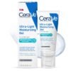 CeraVe Ultra-Light Moisturizing Gel, Hydrating Gel Face Moisturizer For Men & For Women with Ceramides, Niacinamide, Hyaluronic Acid, Fragrance Free, Oil-Free, Mattifying Moisturizer, 1.75 FL Oz