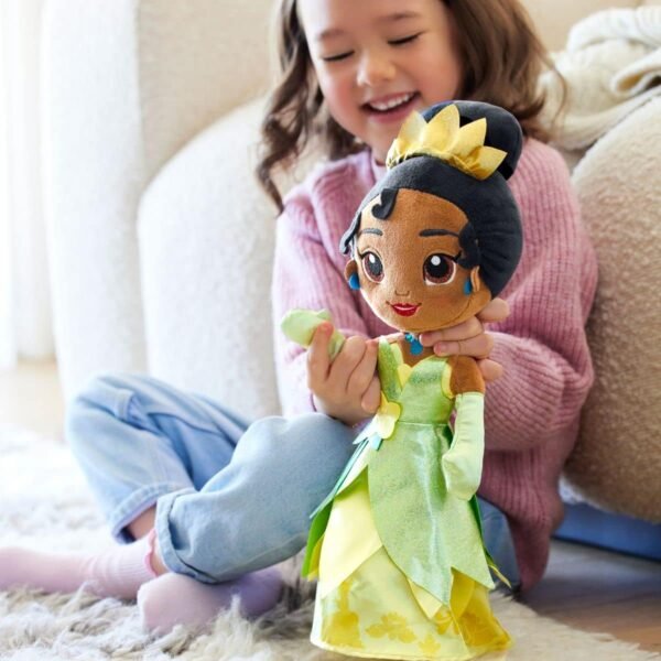 Disney Official Princess Plush Doll, Tiana, Medium 14 Inches, Soft Plushy with Embroidered Features, Princess Toys for Girls, Disney Dolls, Stuffed Animals for Girls