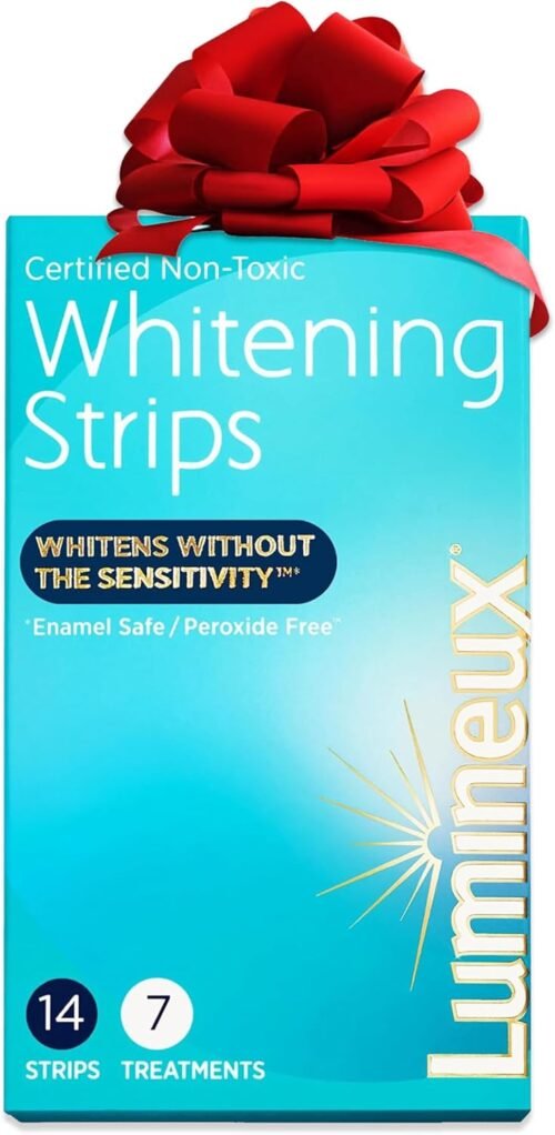 Lumineux Teeth Whitening Strips Kit -7 Treatments - Peroxide Free - Enamel Safe for Whiter Teeth - Whitening Without The Sensitivity - Dentist Formulated - Sensitivity Free