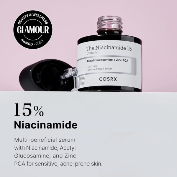 COSRX 15% Niacinamide Face Serum, 0.67 fl oz, Pore Minimizer Serum for Face, Even Skin Tone
