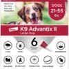 K9 Advantix II Large Dog Vet-Recommended Flea, Tick & Mosquito Treatment & Prevention | Dogs 21 - 55 lbs. | 6-Mo Supply