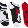 Disney Women's Mickey Mouse 5 Pack No Show Socks