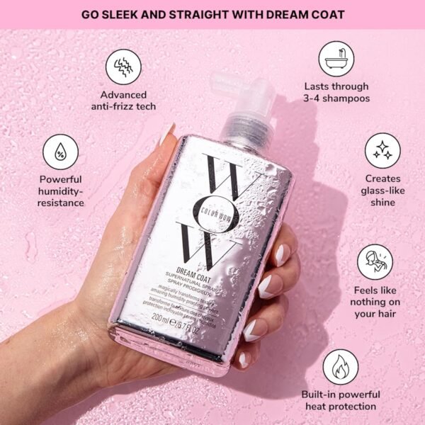 COLOR WOW Dream Coat Supernatural Spray – Keep Your Hair Frizz-Free and Shiny No Matter the Weather with Award-Winning Anti-Humidity Treatment