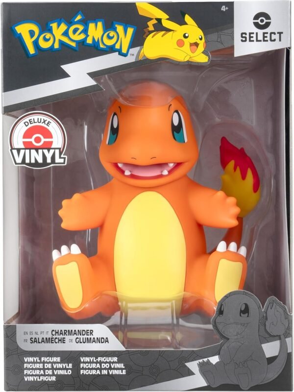 Pokemon Charmander Deluxe Select Vinyl Figure - 8-Inch Figure Made from Vinyl