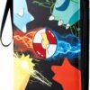 POKEMON Card Binder 4 Pocket with 50 Removable Sleeves-Can Hold 400 Cards,3-Ring Zipper Sports Book is Gifts for Boys and Girls（Black）