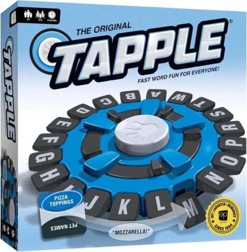 USAOPOLY The Original TAPPLE, The Fast-Paced Family Board Game,Choose a Category & Race Against The Timer to be The Last Player