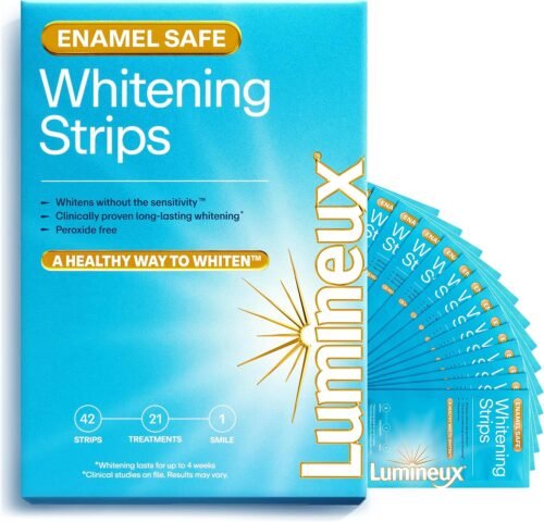 Lumineux Teeth Whitening Strips - 21 Treatments - Peroxide Free - Enamel Safe for Whiter Teeth - Whitening Without The Sensitivity - Dentist Formulated - Sensitivity