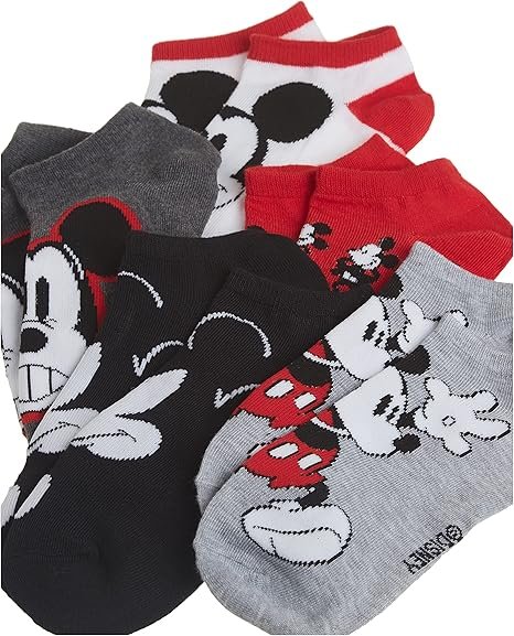 Disney Women's Mickey Mouse 5 Pack No Show Socks