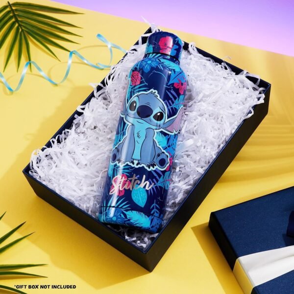 Disney Stitch Insulated Water Bottle - 515ml Stainless Steel Metal Drinks Bottle Teenagers Hot or Cold - School Sports Travel - Stitch Gifts