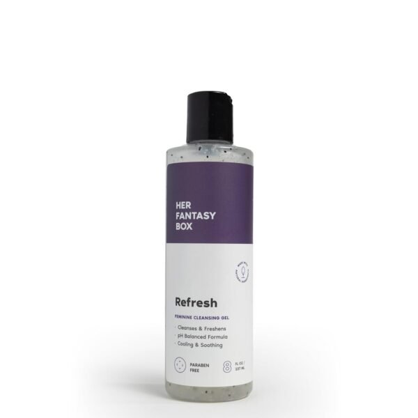 Her Fantasy Box | Refresh pH Balancing Shower Gel - Natural Feminine Hygiene Solution for Gentle Cleansing, Odor Control, and Skin Nourishment - pH-Balanced Formula for All Skin Types (8 oz)