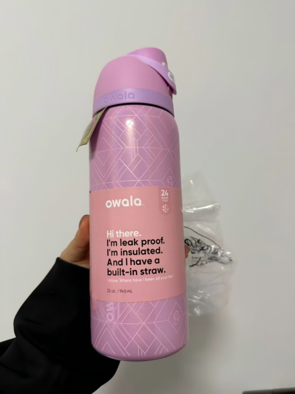OWALAFreeSip NEW Original 32OZ Insulated Stainless Steel Water Bottle With Straw Sports Water Bottle