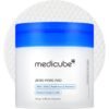 Medicube Zero Pore Pads 2.0, Dual-Textured Facial Toner Pads for Exfoliation and Pore Care with 4.5% AHA Lactic Acid & 0.45% BHA Salicylic Acid, Ideal for All Skin Types, Korean Skin Care (70 units)