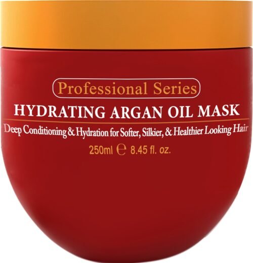 Arvazallia Hydrating Argan Oil Hair Mask and Deep Conditioner for Dry or Damaged Hair (8.45 oz Jar)
