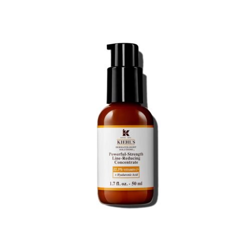 Kiehl's Powerful-Strength 12.5% Vitamin C Serum, Line-Reducing Concentrate for Face, Boosts Radiance & Firmness, Smooths & Plumps Skin, with Hyaluronic Acid, Dermatologist-Tested, Paraben-free