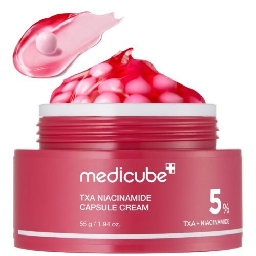 Medicube TXA+Niacinamide Capsule Cream | Dual Radiance Moisturizer, Ideal for Use After Spot Care | For Uneven Skin Tone, Texture & Hydration | 99% Pure Tranexamic Acid | Korean Skincare | 1.94oz