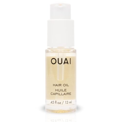OUAI Hair Oil Travel Size - Hair Heat Protectant Oil for Frizz Control - Adds Shine and Smooths Split Ends - Color Safe Formula - Paraben, Phthalate and Sulfate Free (0.45 oz)