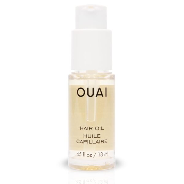 OUAI Hair Oil Travel Size - Hair Heat Protectant Oil for Frizz Control - Adds Shine and Smooths Split Ends - Color Safe Formula - Paraben, Phthalate and Sulfate Free (0.45 oz)