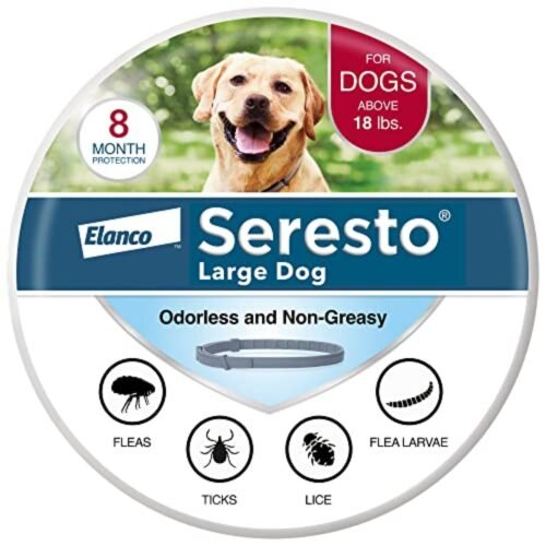 Seresto Flea & Tick Collar For Dogs Over 18 lbs., Treatment & Prevention, Vet-Recommend, 8 Month Protection