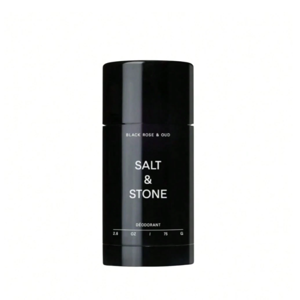 SALT & STONE Aluminum Free Deodorant | Extra Strength 48 Hour Protection for Women & Men | Made with Seaweed Extracts, Niacinamide & Prebiotics (Black)