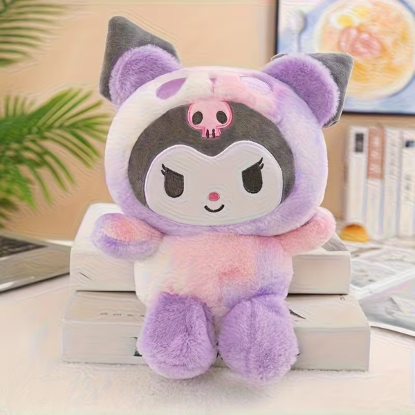 Sanrio Hello Kitty & Kuromi Plush Doll - Cute Relax Hug Toy, Soft Cuddly Bedtime Companion Suitable for,, Women, Collectors - Birthday Gift