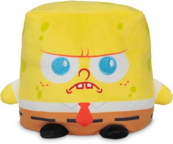 TeeTurtle Reversible Spongebob Squarepants Spongebob 5 -Inch Two-Sided Flip Plush Toy with Embroidered Details - Cute Mini Collectible Plush for Kids, Teens, and Adults