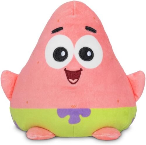 TeeTurtle Reversible Spongebob Squarepants Patrick Star 6-Inch Two-Sided Flip Plush Toy with Embroidered Details - Cute Mini Collectible Plush for Kids, Teens, and Adults