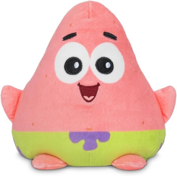 TeeTurtle Reversible Spongebob Squarepants Patrick Star 6-Inch Two-Sided Flip Plush Toy with Embroidered Details - Cute Mini Collectible Plush for Kids, Teens, and Adults