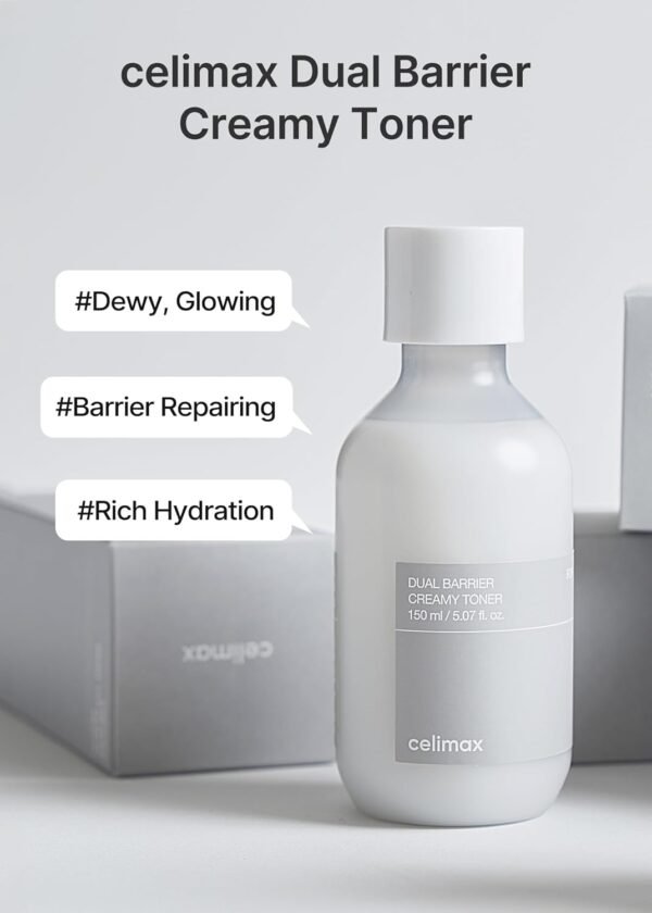 celimax Dual Barrier Creamy Toner | with Ceramides, Peptide, Oil & Alcohol Free, Facial Astringent, Long Lasting Hydration, Calming, Soothing, Non Irritating,150ml