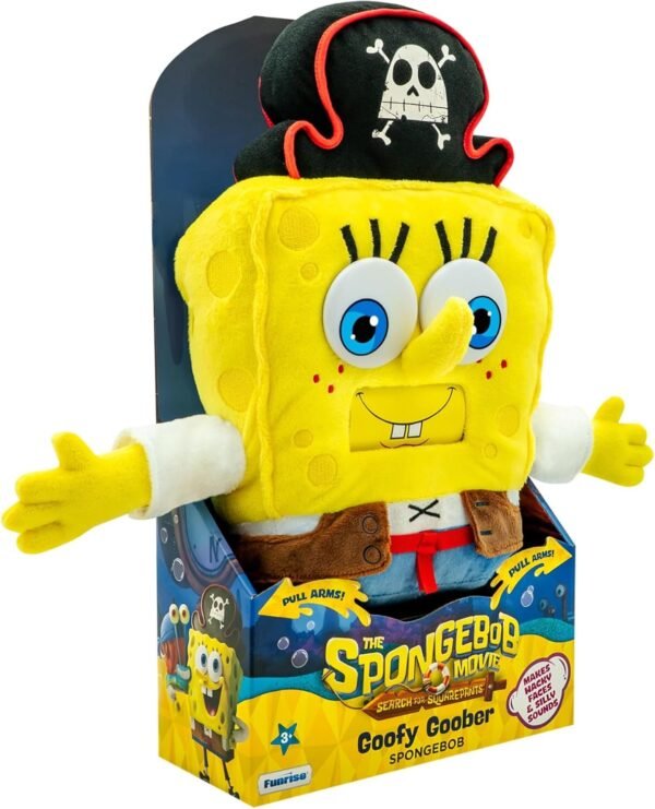 SpongeBob Squarepants Movie: The Search for Squarepants Goofy Goober Feature Plush, 16-Inch Sounds and Spinning Mouth Stuffed Toy for Kids